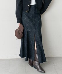 mystic | デニム切替マーメイドスカート(デニムスカート)