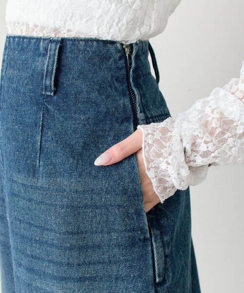 mystic(ミスティック)の「デニム切替マーメイドスカート(デニムスカート・レディース・ブルー/ネイビー・2/1)」の20枚目の写真