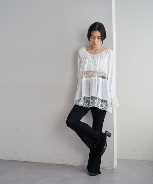 SHENERY（シーナリー）の「レースチュニックブラウス（シャツ/ブラウス・レディース・オフホワイト・FREE）」の10枚目の写真