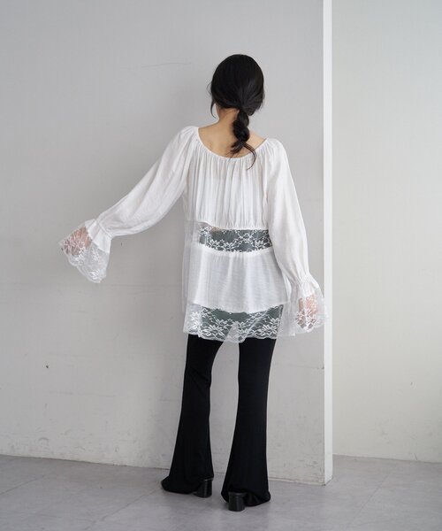 SHENERY（シーナリー）の「レースチュニックブラウス（シャツ/ブラウス・レディース・オフホワイト・FREE）」の12枚目の写真