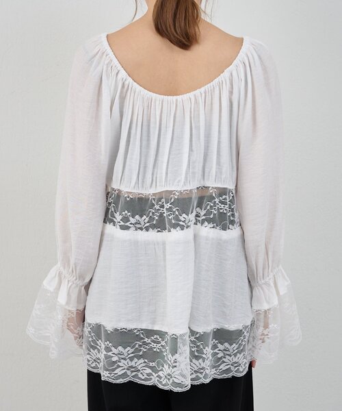 SHENERY（シーナリー）の「レースチュニックブラウス（シャツ/ブラウス・レディース・オフホワイト・FREE）」の15枚目の写真