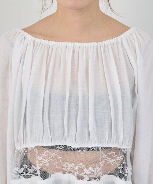 SHENERY（シーナリー）の「レースチュニックブラウス（シャツ/ブラウス・レディース・オフホワイト・FREE）」の16枚目の写真
