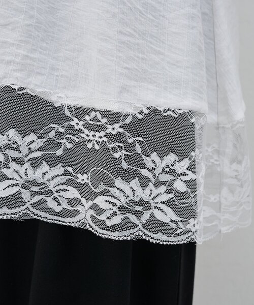 SHENERY（シーナリー）の「レースチュニックブラウス（シャツ/ブラウス・レディース・オフホワイト・FREE）」の3枚目の写真