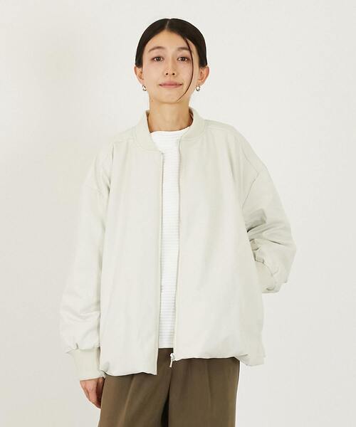 MELROSE claire(メルローズ クレール)の「【薄中綿キルトバルーンジャケット】(その他アウター・レディース・ブラック/アイボリー/カーキ・FREE)」の1枚目の写真