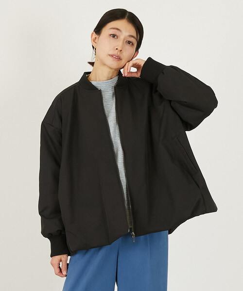 MELROSE claire(メルローズ クレール)の「【薄中綿キルトバルーンジャケット】(その他アウター・レディース・ブラック/アイボリー/カーキ・FREE)」の2枚目の写真