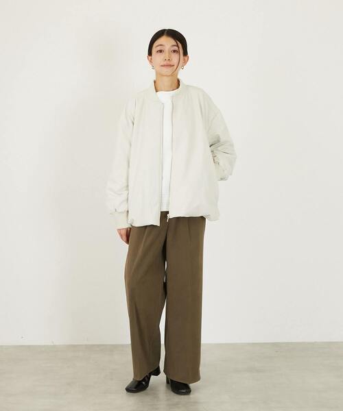 MELROSE claire(メルローズ クレール)の「【薄中綿キルトバルーンジャケット】(その他アウター・レディース・ブラック/アイボリー/カーキ・FREE)」の4枚目の写真