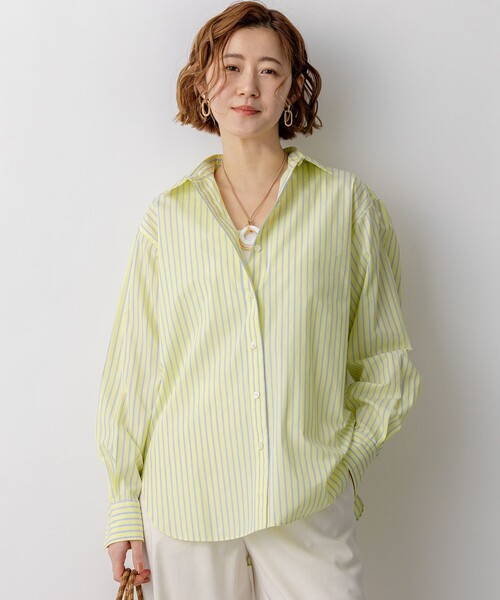 23区（ニジュウサンク）の「CANCLINI シャーティング ベーシックシャツ（シャツ/ブラウス・レディース・ブルー系/ホワイト系/イエロー系その他/サックスブルー系/ピンク系その他・38/36/40）」の4枚目の写真