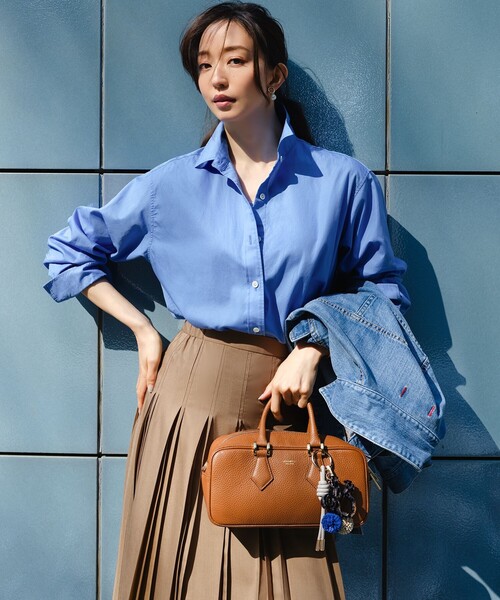 23区（ニジュウサンク）の「CANCLINI シャーティング ベーシックシャツ（シャツ/ブラウス・レディース・ブルー系/ホワイト系/イエロー系その他/サックスブルー系/ピンク系その他・38/36/40）」の6枚目の写真