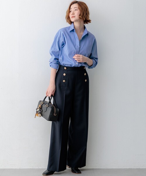 23区（ニジュウサンク）の「CANCLINI シャーティング ベーシックシャツ（シャツ/ブラウス・レディース・ブルー系/ホワイト系/イエロー系その他/サックスブルー系/ピンク系その他・38/36/40）」の10枚目の写真