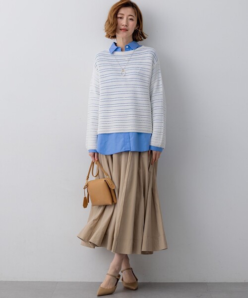 23区（ニジュウサンク）の「CANCLINI シャーティング ベーシックシャツ（シャツ/ブラウス・レディース・ブルー系/ホワイト系/イエロー系その他/サックスブルー系/ピンク系その他・38/36/40）」の14枚目の写真