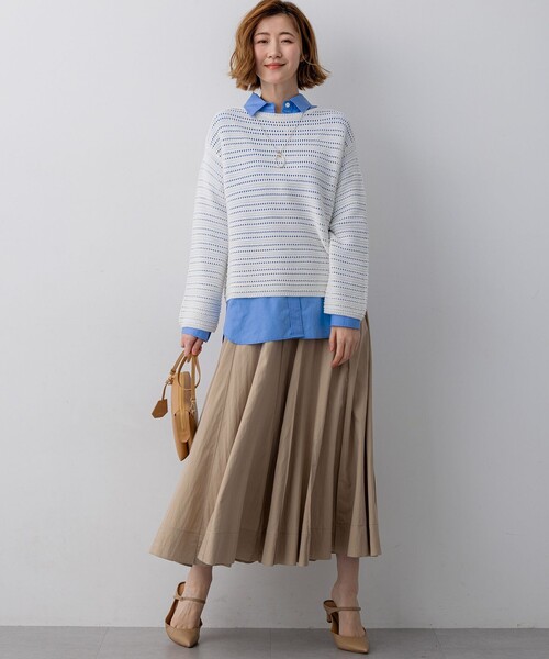 23区（ニジュウサンク）の「CANCLINI シャーティング ベーシックシャツ（シャツ/ブラウス・レディース・ブルー系/ホワイト系/イエロー系その他/サックスブルー系/ピンク系その他・38/36/40）」の15枚目の写真