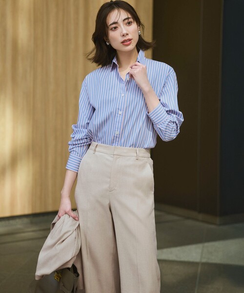 23区(ニジュウサンク)の「CANCLINI シャーティング ベーシックシャツ(シャツ/ブラウス・レディース・ブルー系/ホワイト系/イエロー系その他/サックスブルー系/ピンク系その他・38/36/40)」の9枚目の写真