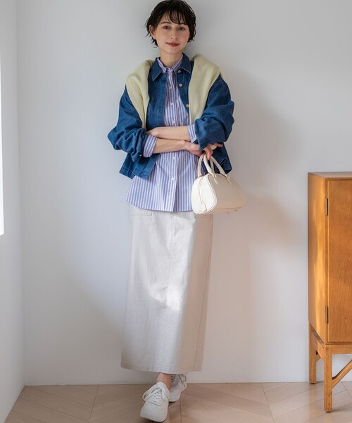 23区(ニジュウサンク)の「CANCLINI シャーティング ベーシックシャツ(シャツ/ブラウス・レディース・ブルー系/ホワイト系/イエロー系その他/サックスブルー系/ピンク系その他・38/36/40)」の13枚目の写真