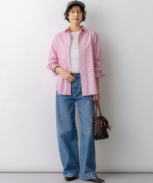 23区(ニジュウサンク)の「CANCLINI シャーティング ベーシックシャツ(シャツ/ブラウス・レディース・ブルー系/ホワイト系/イエロー系その他/サックスブルー系/ピンク系その他・38/36/40)」の17枚目の写真