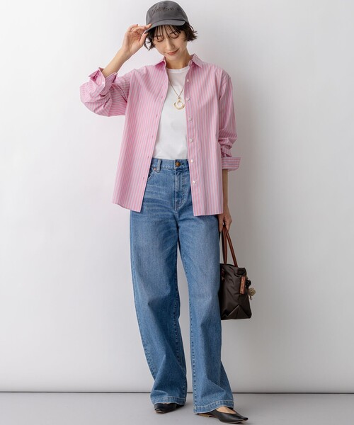 23区(ニジュウサンク)の「CANCLINI シャーティング ベーシックシャツ(シャツ/ブラウス・レディース・ブルー系/ホワイト系/イエロー系その他/サックスブルー系/ピンク系その他・38/36/40)」の18枚目の写真