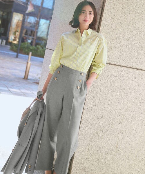 23区(ニジュウサンク)の「CANCLINI シャーティング ベーシックシャツ(シャツ/ブラウス・レディース・ブルー系/ホワイト系/イエロー系その他/サックスブルー系/ピンク系その他・38/36/40)」の20枚目の写真