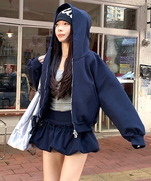 セール】【セットアップ】スウェットダブルジップパーカー×バルーン