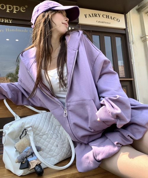 セール】【セットアップ】スウェットダブルジップパーカー×バルーン