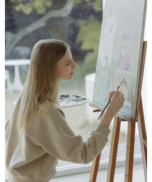 HOLAREST（オラ レスト）の「[上着] オーガニックコットンカラー スウェットシャツ (ベージュ)（スウェット）」