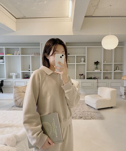 HOLAREST（オラ レスト）の「[上着] オーガニックコットンカラー スウェットシャツ (ベージュ)（スウェット・レディース・その他・M/S）」の5枚目の写真