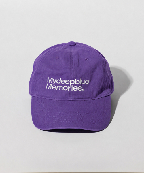 MM MY MEMORIES WASHED CAP (PURPLE)（キャップ）｜mydeepbluememories