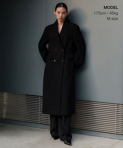 セール】ウィメンズカシミヤブレンドシンチドダブルロングコート