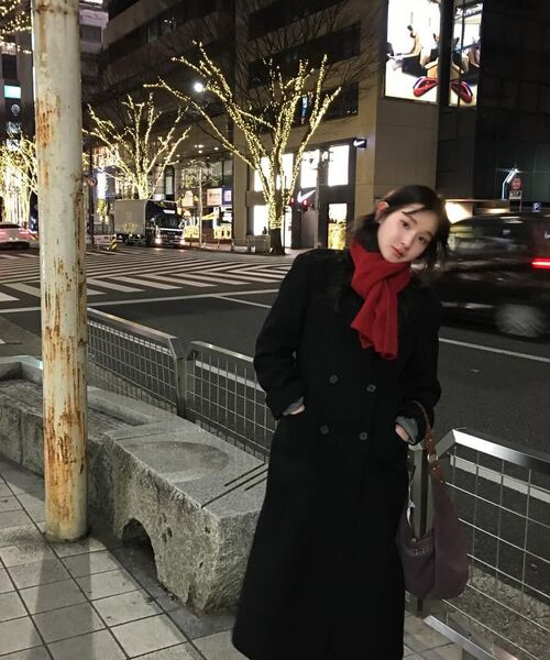 MUSINSA STANDARD WOMAN（ムシンサスタンダードウーマン）の「ウィメンズカシミヤブレンドシンチドダブルロングコート[ブラック]（チェスターコート・レディース・その他・SMALL/MEDIUM/LARGE/X-SMALL）」の10枚目の写真