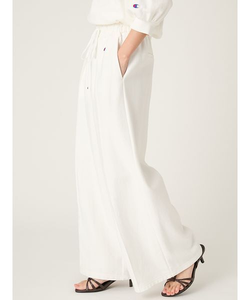 FRAY I.D（フレイアイディー）の「【FRAY I.D｜Champion】リバースウィーブタックワイドパンツ（その他パンツ・レディース・ピンク/ネイビー/オフホワイト・F）」の7枚目の写真