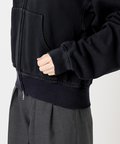 CITYSHOP（シティーショップ）の「《追加》V/O ZIP-UP HOODIE：パーカー（スウェット・レディース・ブラック/ベージュ・FREE）」の12枚目の写真