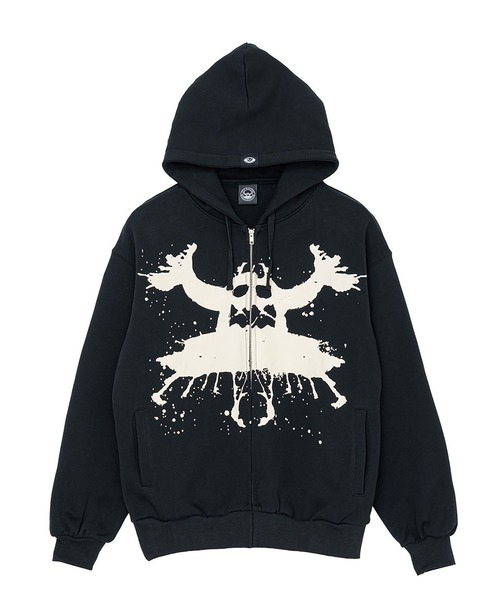 TOY　MACHINE（トイ　マシーン）の「TM RORSCHACH SWEAT ZIP PARKA（パーカー・メンズ・グレー/ブラック・XL/L/M）」の3枚目の写真