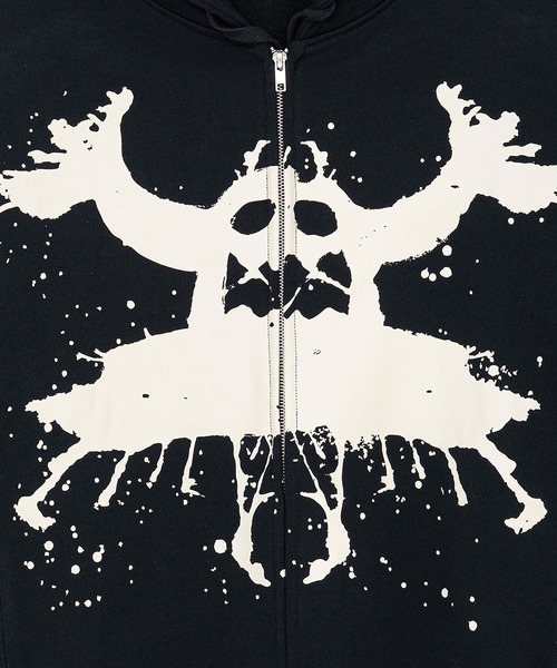 TOY　MACHINE（トイ　マシーン）の「TM RORSCHACH SWEAT ZIP PARKA（パーカー・メンズ・グレー/ブラック・XL/L/M）」の6枚目の写真