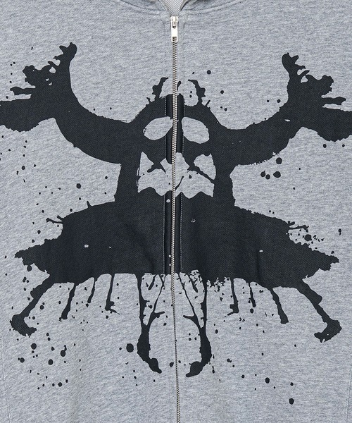 TOY　MACHINE（トイ　マシーン）の「TM RORSCHACH SWEAT ZIP PARKA（パーカー・メンズ・グレー/ブラック・XL/L/M）」の12枚目の写真