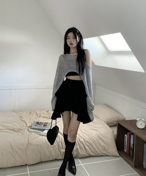 Ritzy(リッツィー)の「レースレイヤードアシンメトリースカート(スカート・レディース・ホワイト/ブラック・M/L)」の19枚目の写真