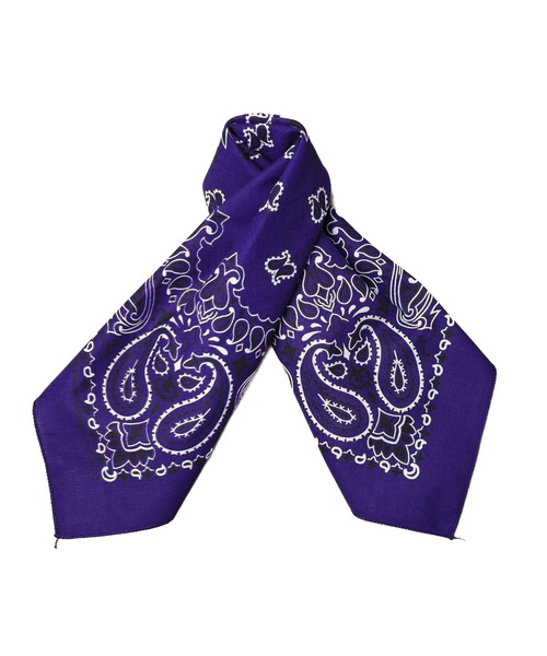 HAV-A-HANK(ハバハンク )の「★HAV-A-HANK★PAISLEY BANDANNA(バンダナ/スカーフ・メンズ・ネイビー系/シルバー/カーキ/ブラック/ブラック×レッド/ネイビー/パープル/グリーン/バーガンディー/レッド/ホワイト/チャコールグレー・FREE)」の2枚目の写真