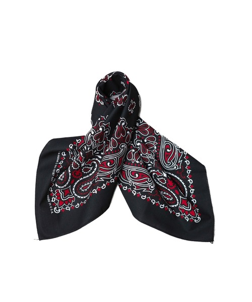 HAV-A-HANK(ハバハンク )の「★HAV-A-HANK★PAISLEY BANDANNA(バンダナ/スカーフ・メンズ・ネイビー系/シルバー/カーキ/ブラック/ブラック×レッド/ネイビー/パープル/グリーン/バーガンディー/レッド/ホワイト/チャコールグレー・FREE)」の5枚目の写真