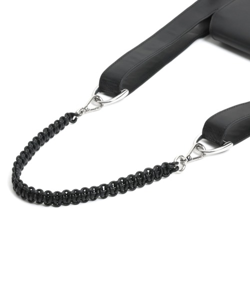 YArKA（ヤーカ）の「【YArKA/ヤーカ】real leather braided strap flap marche bag [wam11] / コブラ編フラップマルシェバッグ（ハンドバッグ・メンズ・ブラック・FREE）」の19枚目の写真