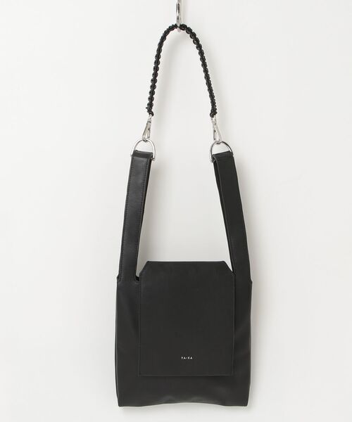 YArKA（ヤーカ）の「【YArKA/ヤーカ】real leather braided strap flap marche bag [wam11] / コブラ編フラップマルシェバッグ（ハンドバッグ・メンズ・ブラック・FREE）」の14枚目の写真