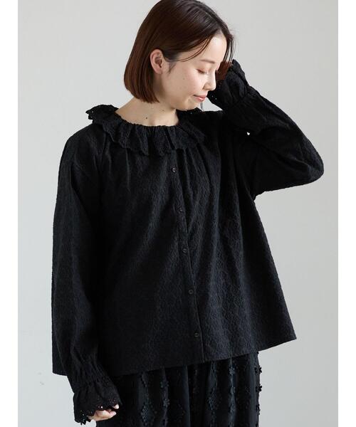 Samansa Mos2（サマンサ モスモス）の「オーバーレースブラウス（シャツ/ブラウス・レディース・ブラック/オフホワイト/キナリ・F）」の13枚目の写真