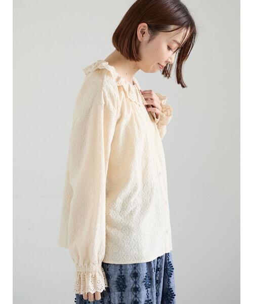 Samansa Mos2（サマンサ モスモス）の「オーバーレースブラウス（シャツ/ブラウス・レディース・ブラック/オフホワイト/キナリ・F）」の17枚目の写真