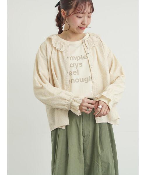 Samansa Mos2（サマンサ モスモス）の「オーバーレースブラウス（シャツ/ブラウス・レディース・ブラック/オフホワイト/キナリ・F）」の19枚目の写真