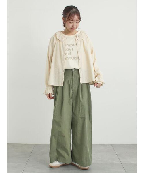 Samansa Mos2（サマンサ モスモス）の「オーバーレースブラウス（シャツ/ブラウス・レディース・ブラック/オフホワイト/キナリ・F）」の21枚目の写真