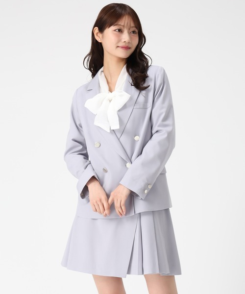 MISCH MASCH（ミッシュマッシュ）の「2026春夏新作 袖裏ストライプダブルテーラードジャケット（テーラードジャケット・レディース・グレー/ブルー/ベージュ・M/S）」の15枚目の写真