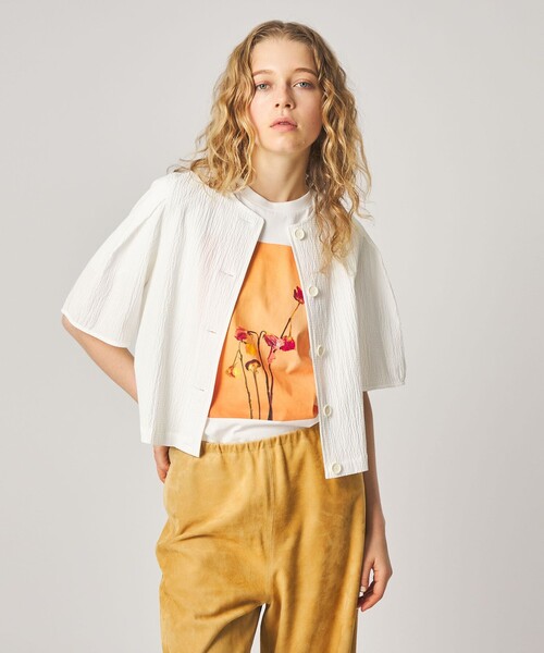 Steven Alan（スティーブンアラン）の「＜Steven Alan＞リップル コットン ブラウス（シャツ/ブラウス・レディース・ホワイト/ブラック・S/M）」の8枚目の写真