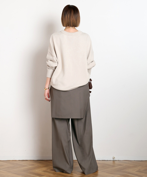 AP STUDIO(エーピーストゥディオ)の「SPWOOLシャツジャケット(テーラードジャケット・レディース・ネイビー/モカ・FREE)」の10枚目の写真