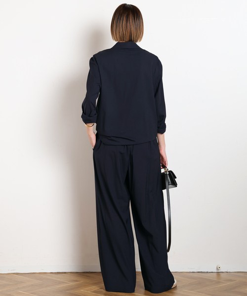 AP STUDIO(エーピーストゥディオ)の「SPWOOLシャツジャケット(テーラードジャケット・レディース・ネイビー/モカ・FREE)」の17枚目の写真