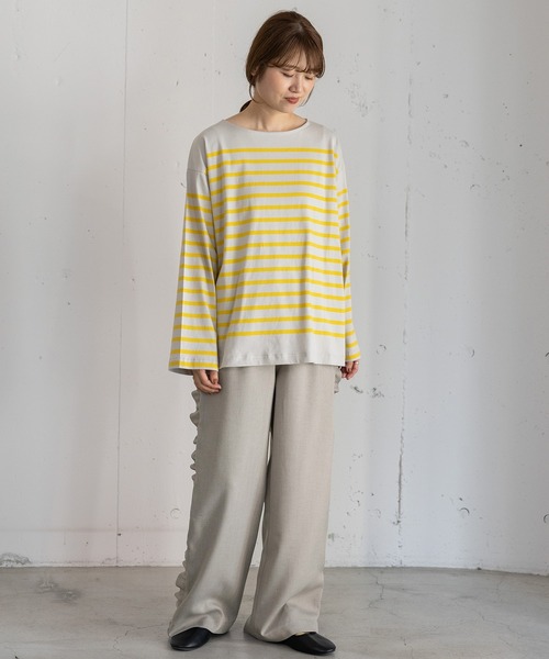 POU DOU DOU（プードゥドゥ）の「サイドフリルイージーパンツ（その他パンツ・レディース・ライトグレー/ボルドー/ダークグレー・3）」の19枚目の写真