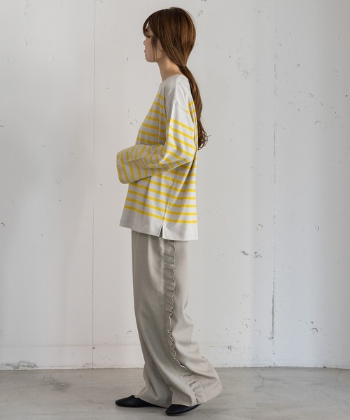 POU DOU DOU（プードゥドゥ）の「サイドフリルイージーパンツ（その他パンツ・レディース・ライトグレー/ボルドー/ダークグレー・3）」の20枚目の写真