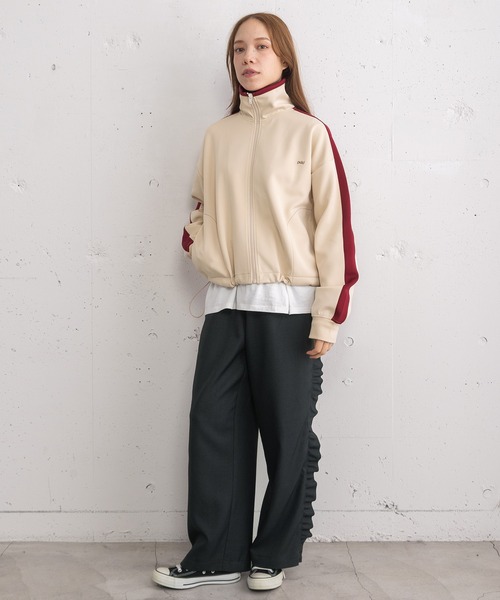 POU DOU DOU（プードゥドゥ）の「サイドフリルイージーパンツ（その他パンツ・レディース・ライトグレー/ボルドー/ダークグレー・3）」の6枚目の写真