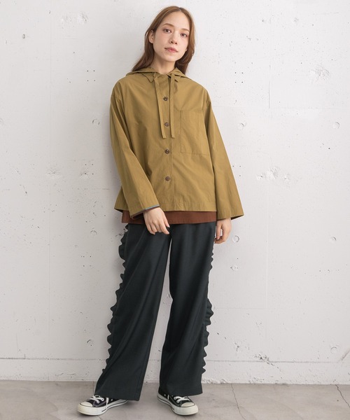 POU DOU DOU（プードゥドゥ）の「サイドフリルイージーパンツ（その他パンツ・レディース・ライトグレー/ボルドー/ダークグレー・3）」の12枚目の写真