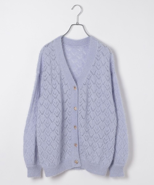 Heather(ヘザー)の「透かし編みチュニックカーディガン 656555(カーディガン/ボレロ・レディース・ピンク/ブルー/アイボリー・FREE)」の18枚目の写真